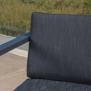 English Elm Christopher Knight Home® - NAVAN Dark Gray 3-Piece Outdoor Chat Set — Aluminum Frame, Compact 52.5"L x 31"W x 23.9"H Comfortable Seating 63056.00DGY