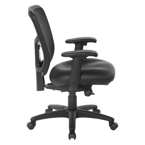 OSP Home Furnishings Progrid® Breathable Mesh Manager Chair with Lumbar Support and Ergonomic Synchro Tilt 92553-R107