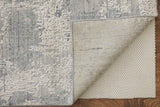 Feizy Rugs Eastfield Viscose/Wool Hand Woven Casual Rug Silver/Gray 2'-6" x 8'