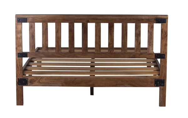 Porter Designs Porter Dusk Queen Bed In Solid Acacia Wood - Elegant Walnut Finish For Timeless Bedroom Style Brown Wood 04-108-14-8624