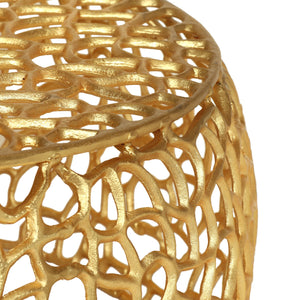 English Elm Christopher Knight Home® - MESH Gold Coffee Table - Handcrafted Aluminum Mesh Design, Modern Glam Centerpiece 27.5"W x12.5"H 66620.00