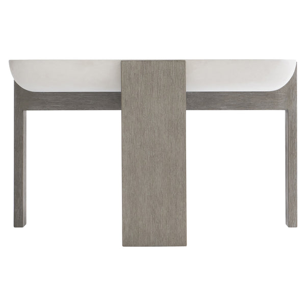 Bernhardt Bernhardt Modern-Organic Gooding Cocktail Table With Sand Grey Faux Concrete Top And Flint Wood Base 484023