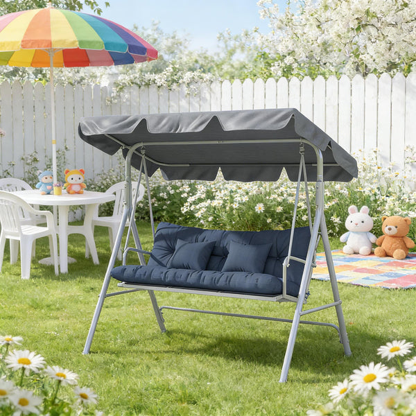 English Elm Outdoor Tufted Bench Cushion Set with Polyester Fill for Patio Porch Comfort Navy Blue T3971P442907
