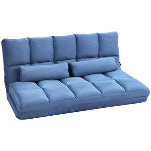 English Elm Homcom Versatile Convertible Sofa Chair Bed, Adjustable Lounge With 2 Pillows For Small Spaces W2225P217472