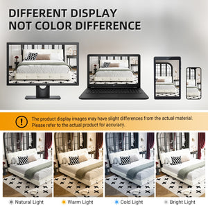 English Elm Queen Size Bed Frame With Tufted Ultra-Soft Cloud Pillow Headboard - Chic Chenille Platform Design W1885S00206-GIGA