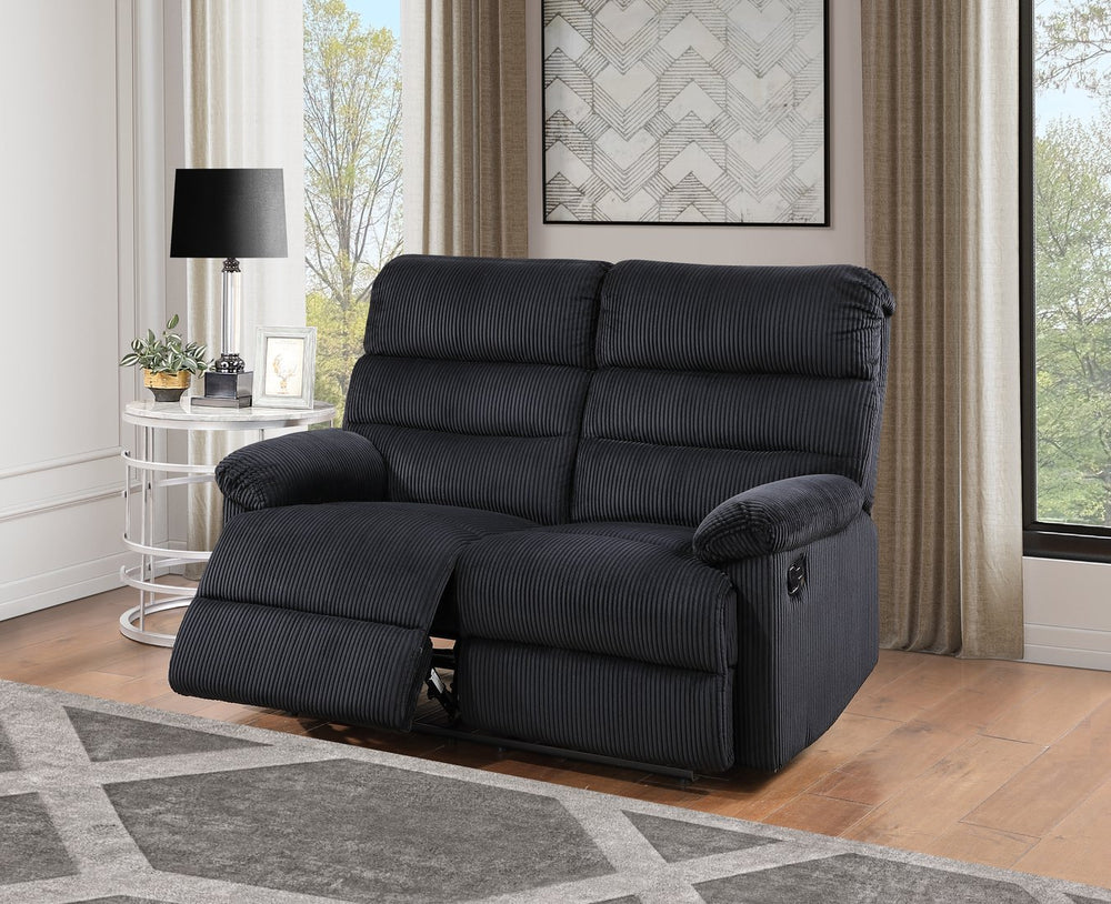 English Elm Lucie Velvet Corded Reclining Loveseat for Dens and Media Rooms Plush Textured Seating B078P473029