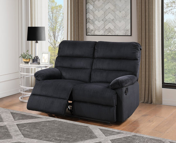English Elm Lucie Velvet Corded Reclining Loveseat for Dens and Media Rooms Plush Textured Seating B078P473029