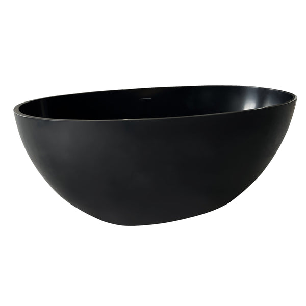 English Elm 55" Freestanding Soaking Tub Eco Stone Resin Matte Finish Spa Inspired Bath T3785P353953
