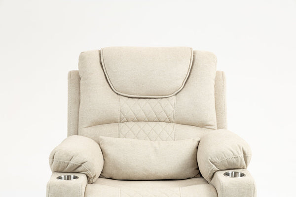 English Elm Lounge Electric Lift Recliner Chair With 180° Flat Lay, Dual Cup Holders & Soft Velvet Comfort W547S00049