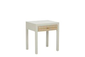 Hazel Nightstand White/Cream, Gold 385715 Chelsea House