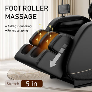English Elm Massage Chair Recliner With Zero Gravity, Heated Therapy & Full-Body Air Compression Comfort W1875P224771