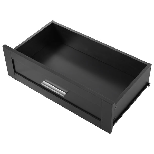 English Elm 70.9" High Freestanding Tall Bathroom Cabinet with Soft-Close Doors, Drawer & Adjustable Shelves for Organized Living Black N729P272001B