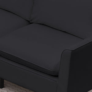 English Elm Ts Cat Paw Faux Leather Accent Chair Nordic Retro Single Seat for Bedroom Lounge Black W2311P457732