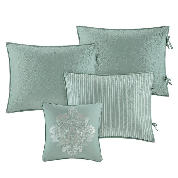 English Elm 6 Madison Park Quebec Daybed Cover Set Reversible Twin 6-Piece Cottage Quilted Microfiber with Antimicrobial Protection Seafoam 17.72 L x 15.75 W x 8.66 H B03597487