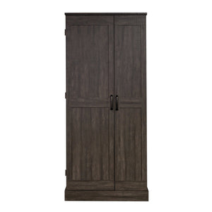 English Elm Storage Cabinet - Sleek Black Finish, Multi-Shelf Design For Modern Spaces, Easy Access & Durable Use B356P402809-GIGA