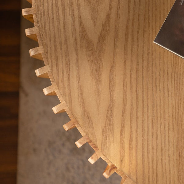 English Elm Vintage Round Nesting Coffee Tables Set of 2 — Textured Cylindrical Wood Accent Tables, Sturdy 110lb Capacity, No-Assembly Natural W757P264677