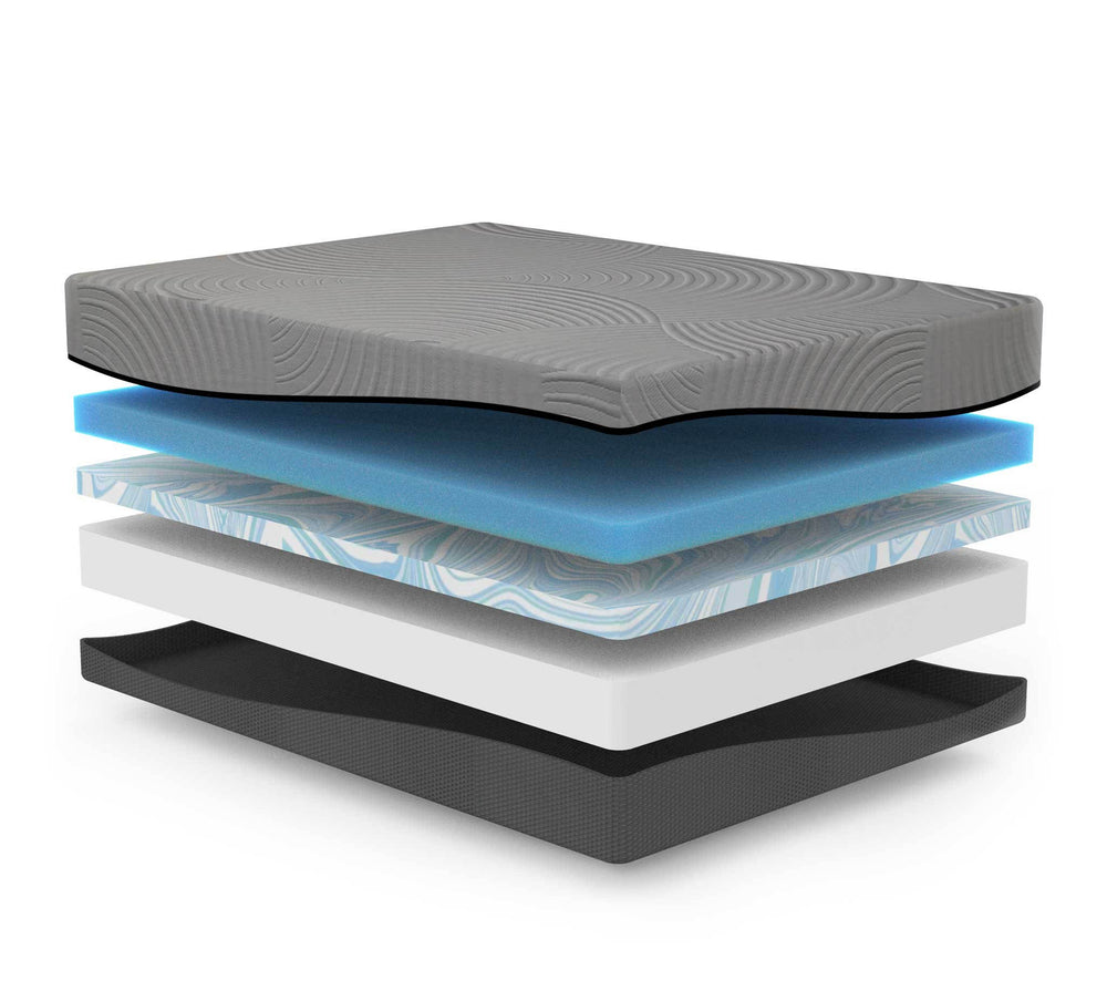English Elm Gel Infused Memory Foam Mattress Medium Firm Layered Support for Cool Restful Sleep B337P303745