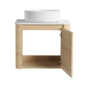 English Elm 24'' Wall-Mounted Bathroom Vanity With Soft-Close Door & Stylish Ceramic Sink For Small Spaces W999S00457