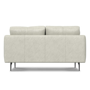 English Elm Stevens 60 Inch Loveseat - Luxurious Eco-Friendly Leather Seating For Compact Spaces, Easy Care B136P364285-GIGA