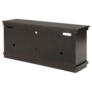 English Elm Castleton Farmhouse Pine Media Console with Six Compartments for Living Room Entertainment Dark Brown B062P448014