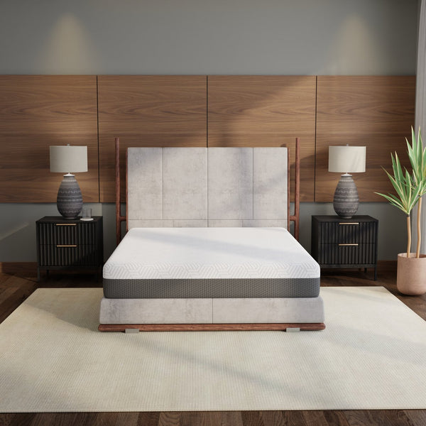 English Elm Omne Fria King Mattress Medium Firm Gel Memory Foam with Phase Change Cooling Cover B047P316879
