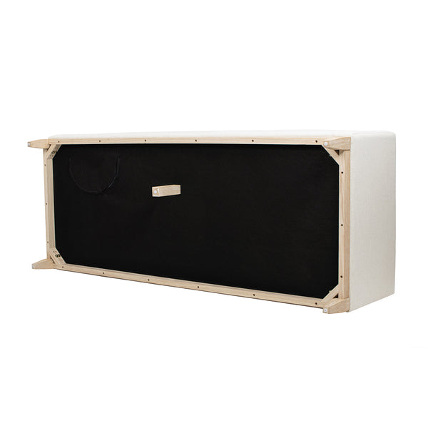 English Elm Jennifer Taylor Home - Knox 84" Modern Farmhouse Sofa in Flax White Linen — Feather-Down Foam, Removable Covers, Durable Fabric B2719P353145