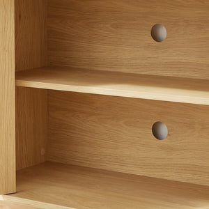 English Elm 64-Inch Wavy Tv Stand - Modern Rounded Sideboard With Push-To-Open Doors For Stylish Storage Solutions W1162P309021