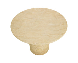 Sunpan RIVA Dining Table - Modern Concrete Design with Travertine Finish for Elegant Dining Spaces 43" 112716