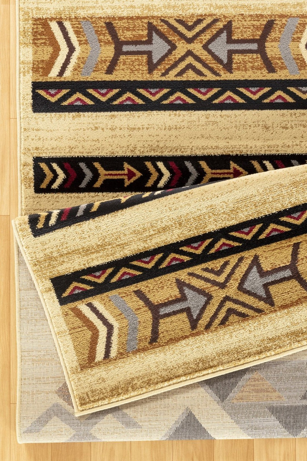 English Elm Tribes Cream Southwest Area Rug 5'3" X 7'3" - Durable, Stylish, Kid & Pet-Friendly For Any Room B186P181001-GIGA