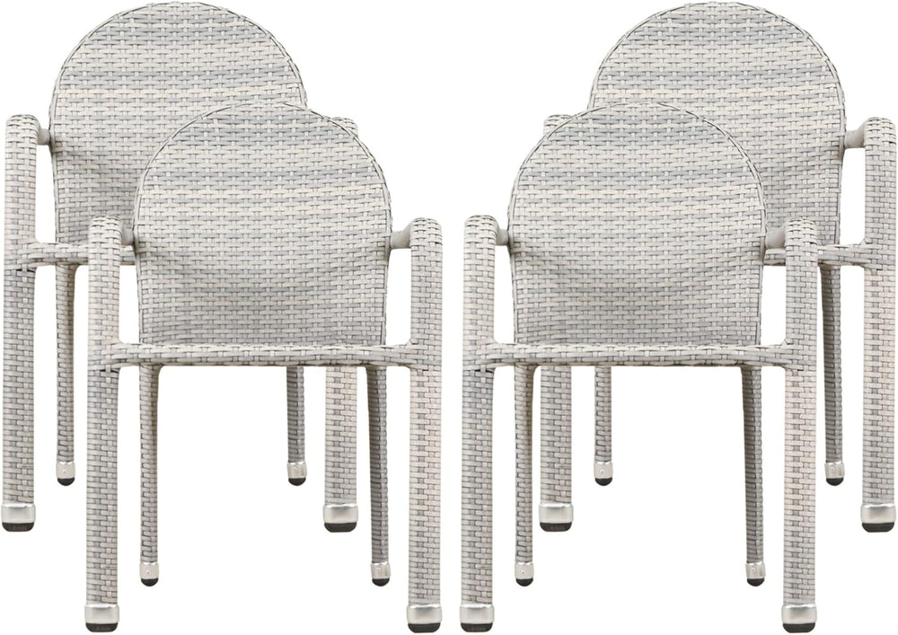 English Elm Christopher Knight Home® - Aurora Outdoor Dining Armchair Set Of 4 - Stylish, Durable, Stackable Rattan Chairs For Patios N776P610514C