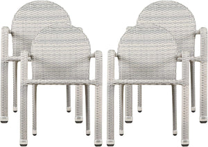 English Elm Christopher Knight Home® - Aurora Outdoor Dining Armchair Set Of 4 - Stylish, Durable, Stackable Rattan Chairs For Patios N776P610514C