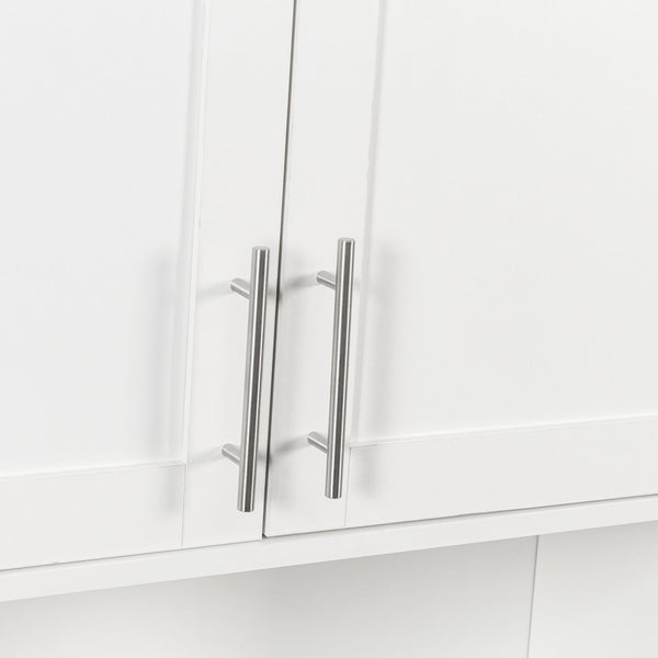 English Elm Bathroom Mirror Cabinet with Dual Tissue Slots, Adjustable Shelves, Durable Melamine Wood Finish W331P279735