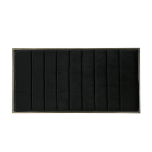 English Elm Christopher Knight Home® - Upholstered Velvet Ottoman Bench – Elegant Brass Frame, Chic Black Design For Modern Interiors N757P256384B