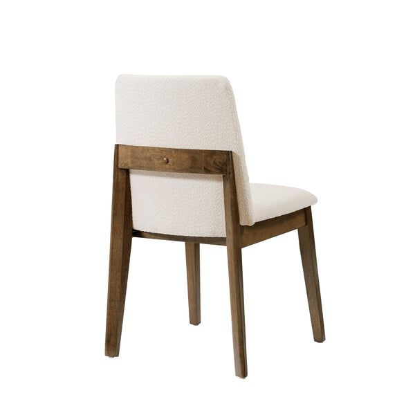 English Elm Christopher Knight Home® - Upholstered Modern Armless Dining Chair Set of 2 with Ergonomic Curved Back & Solid Wood Frame Durable Fabric Beige,Walnut N771P330590M