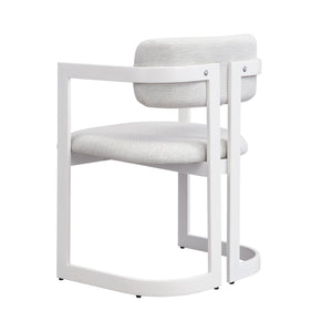 English Elm Christopher Knight Home® - Upholstered Dining Chairs Set of 2 with Iron Frame, Fabric Seat Cushions, Modern Compact Design Beige+White N779P281141B