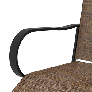 English Elm Outsunny Outdoor Bar Stools Set Of 2 - 360° Swivel Patio Chairs With Armrests, Weather-Resistant Design W2225P174469-GIGA