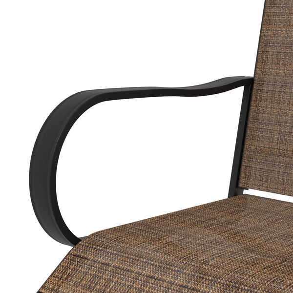 English Elm Outsunny Outdoor Bar Stools Set Of 2 - 360° Swivel Patio Chairs With Armrests, Weather-Resistant Design W2225P174469-GIGA