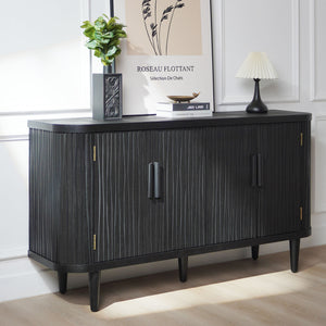 English Elm Accent Storage Cabinet - Modern Freestanding Buffet With Adjustable Shelves For Stylish Organization W2729P202565