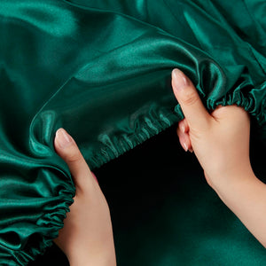 English Elm Satin Luxury King Sheet Set - Silky Smooth, Wrinkle-Resistant Bedding For A Cozy, Hotel-Quality Sleep B035P294196-GIGA