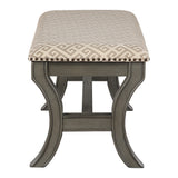 OSP Home Furnishings Monaco 48" Bench Grey Geo/Antique Grey