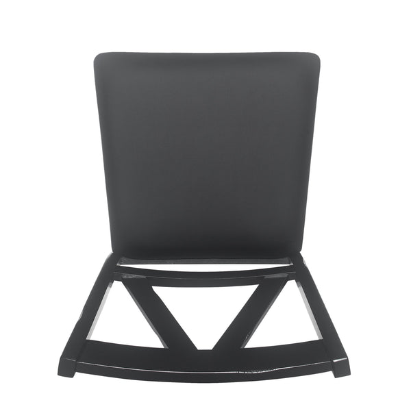 English Elm Christopher Knight Home® - DINING Chair Set Black Fabric Upholstered Rustic Rubberwood Frame Farmhouse Style Comfortable Seating Elegant Design 69002.00BLK