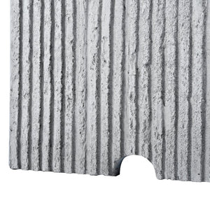 English Elm U_style Outdoor Mgo Propane Tank Cover Table Fluted Stone Finish Patio Side Accent Gray N711P410564E