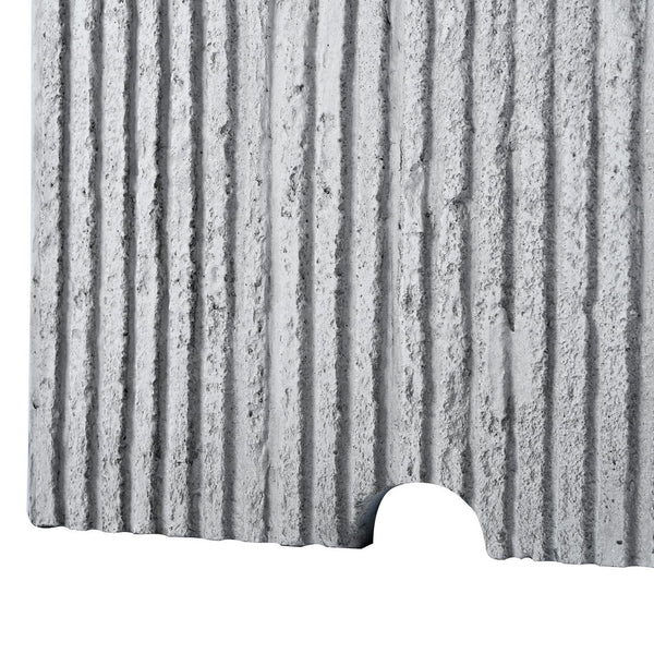 English Elm U_style Outdoor Mgo Propane Tank Cover Table Fluted Stone Finish Patio Side Accent Gray N711P410564E