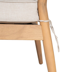 English Elm Christopher Knight Home® - Verona Outdoor Club Chairs Set Of 2 - Stylish Acacia Wood, Beige Cushions & Black Rope Accents N775P309256B