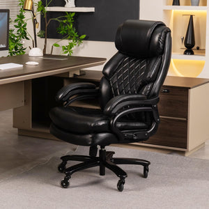 English Elm 500lbs Capacity Executive Office Chair Wide Spring Seat Ergonomic Support Heavy Duty W5201P418157