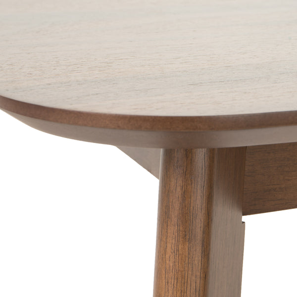 English Elm Christopher Knight Home® - DINING Mid-Century Solid Wood & Faux Wood Top Table with Rubberwood Legs, Sleek Rounded Edge Design Walnut 58907.00
