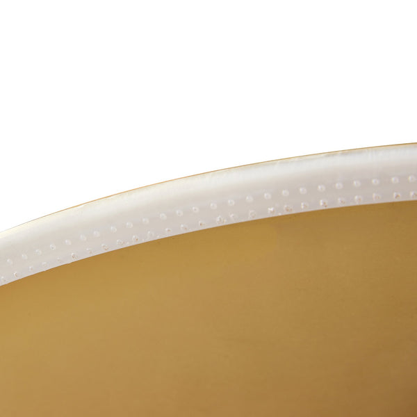 English Elm A Modern 35-Inch Tempered Glass Round Dining Table with Sleek Metal Legs, Minimalist Style for 4-6 }{@ Gold,Transparent W1151P263755