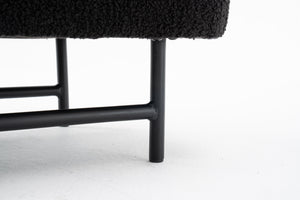 English Elm Bench Modern Black Upholstered Storage Seat – Versatile Entryway, Living Room, Or Bedroom Accent T3903P372081