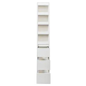 English Elm 70.87" H Modern Wooden Tall Storage Cabinet With 4 Shelves, 3 Drawers For Organized Display & Style W331P281202