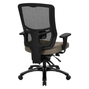 OSP Home Furnishings Progrid Mesh Back Ergonomic Office Chair with Lumbar Support for Big and Tall Users 95894BT-R103